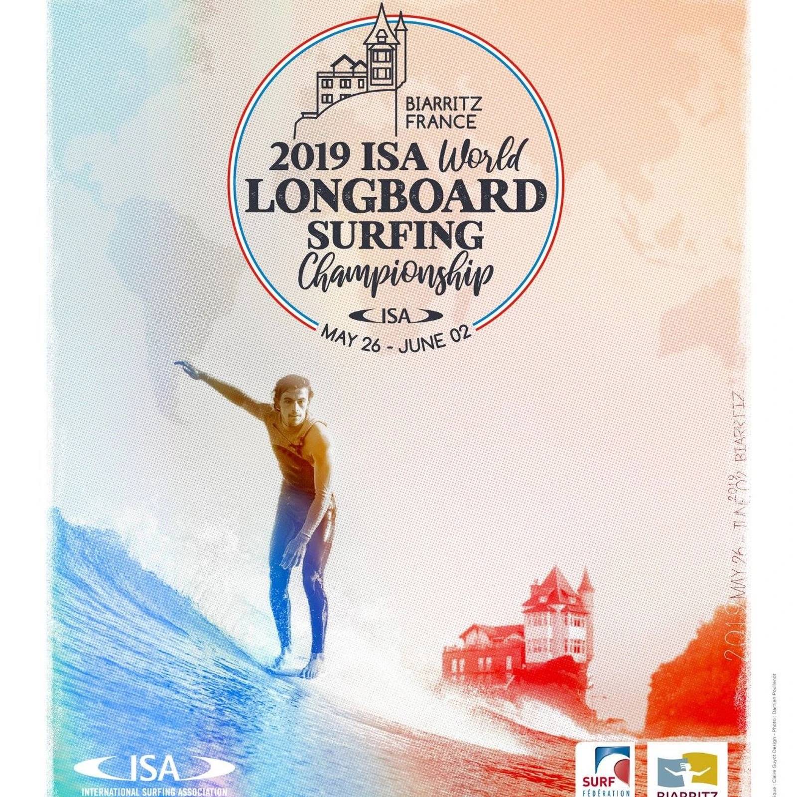Championnats du monde de Longboard 2019 à Biarritz.
