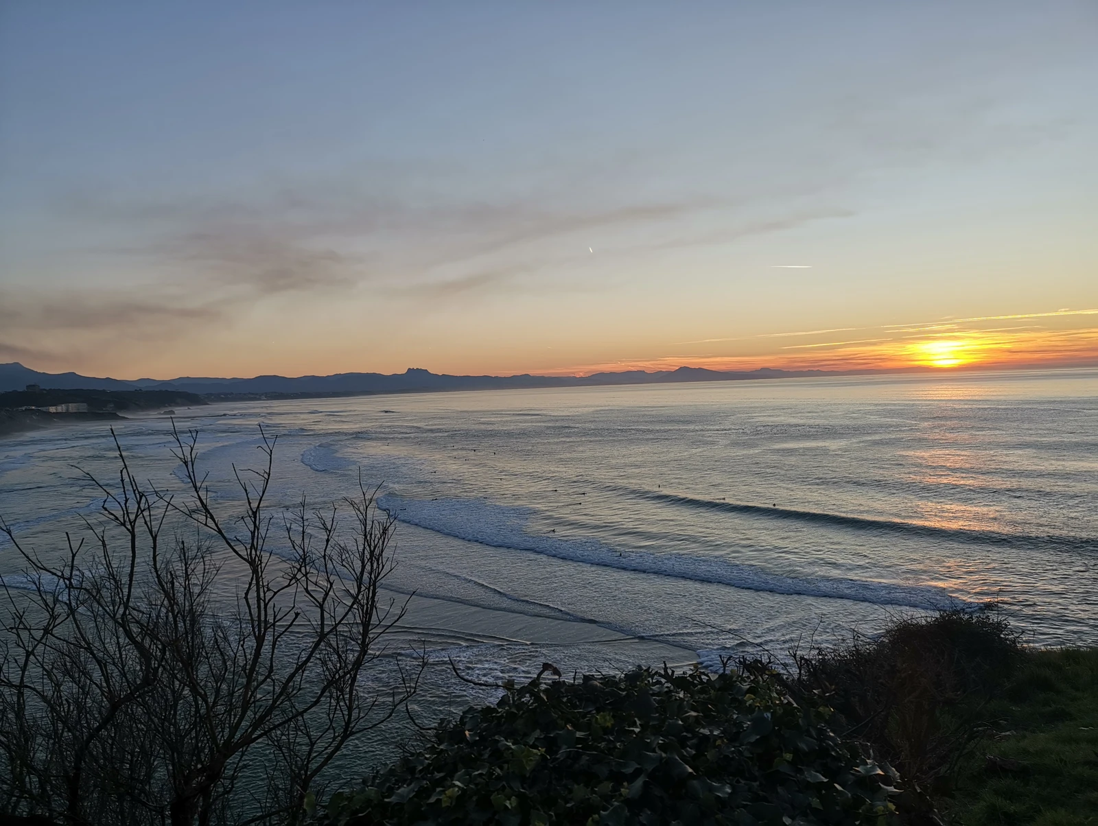 Coucher de soleil plage des basques